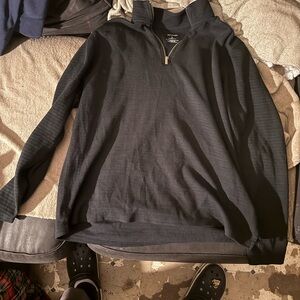Van Heusen Men's Dark Gray Zip-Up Sweater